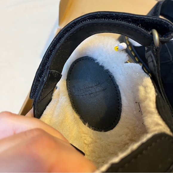 Doc Dr. Martens Jorge II Leather Slingback Sherpa Mules Black EU 43 US 11 NWT - Picture 5 of 7
